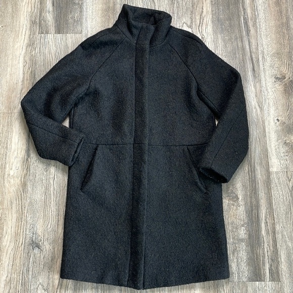 H&M Jackets & Blazers - H&M Black Wool-Blend Pea Coat